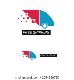 free transportation vector logo drawing