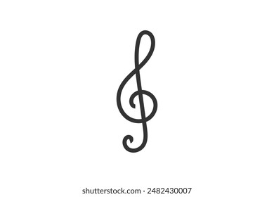 Free treble clefs vector music melody key editable background