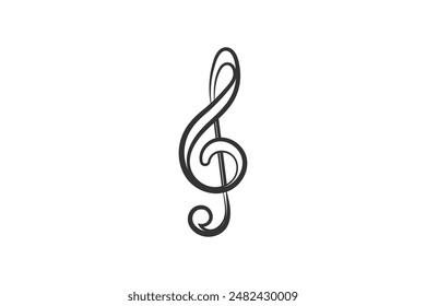 Free treble clefs vector music melody key editable background