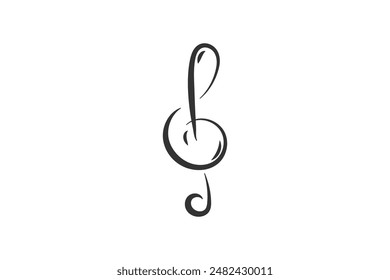 Free treble clefs vector music melody key editable background