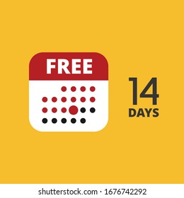 Free trial for 14 days with flat design style