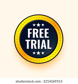 vector de diseño de etiqueta circular de acceso libre a prueba