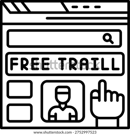 Free Trial Art vector Icon Design Illustration