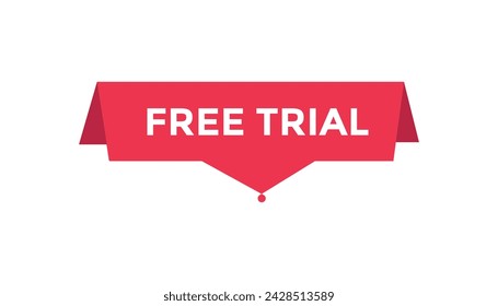 Plantillas de banner web de botón de prueba gratis. Ilustración vectorial 
