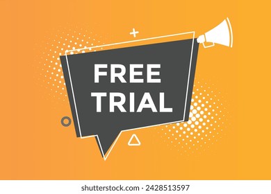 Free trial button web banner templates. Vector Illustration 
