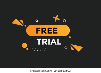 Free trial button web banner templates. Vector Illustration 
