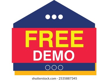 Free Trial Free demo book icon label live background business button sign  symbol