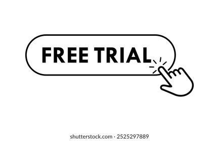 Free trial design logo template illustration