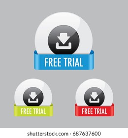 Free Trial Icon Buttons