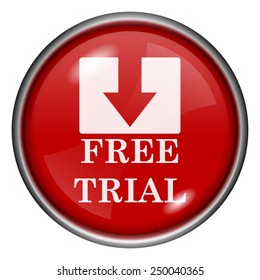 Free trial icon. Internet button on white background. 