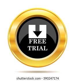 Free trial icon. Internet button on white background. EPS10 vector.
