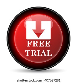Free trial icon. Internet button on white background. EPS10 vector