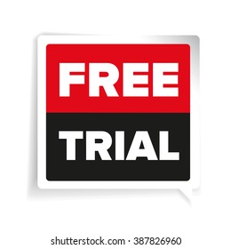 Free trial label vector