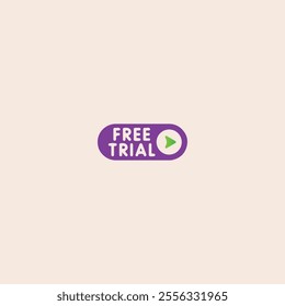 FREE TRIAL logo icon flat vector design.