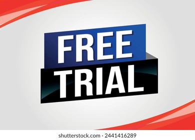 free trial poster banner graphic design icon logo sign symbol social media website coupon


