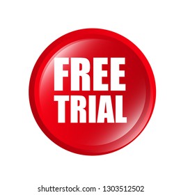 free trial red banner.Designed for your web site design, logo, app, UI