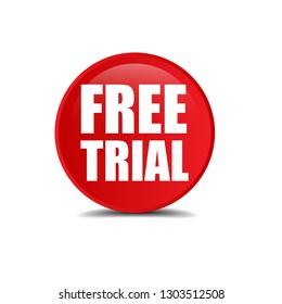 free trial red banner.Designed for your web site design, logo, app, UI