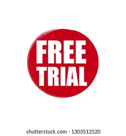 free trial red banner.Designed for your web site design, logo, app, UI