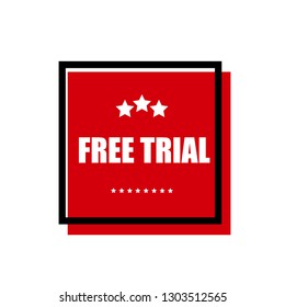 free trial red banner.Designed for your web site design, logo, app, UI