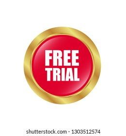 free trial red banner.Designed for your web site design, logo, app, UI