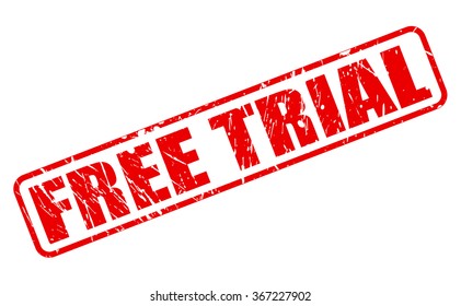 Free trial red stamp text on white