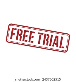 Free Trial Stamp, Free Trial Grunge Square Sign