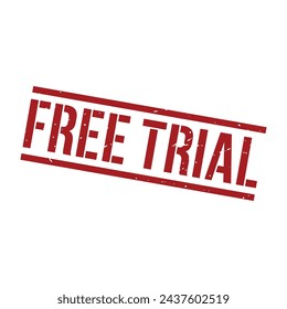 Free Trial Stamp, Free Trial Grunge Square Sign