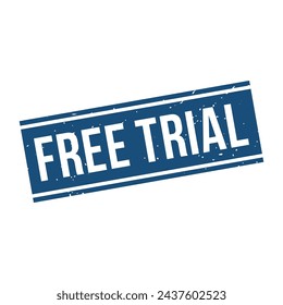 Free Trial Stamp, Free Trial Grunge Square Sign