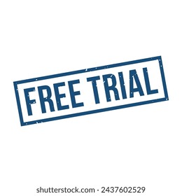 Free Trial Stamp, Free Trial Grunge Square Sign