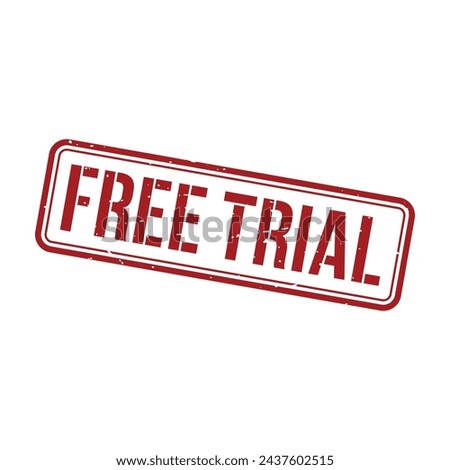 Free Trial Stamp, Free Trial Grunge Square Sign