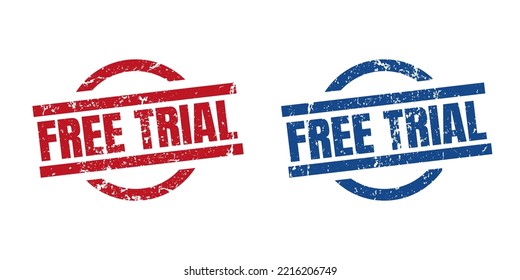 Free trial stamp. free trial round isolated sign. free trial label set