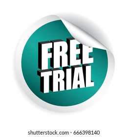 Free trial stickers.vector