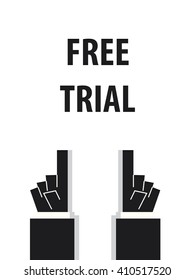 FREE TRIAL typography vector illustration