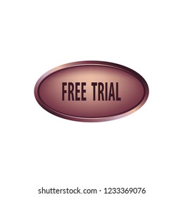 Free trial vector button, web design element