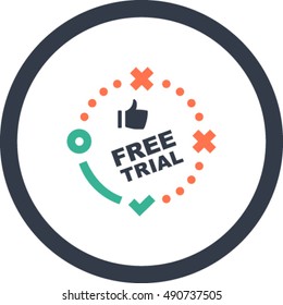 Free trial vector illustration icon