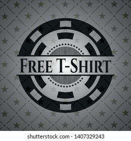 Free T-Shirt dark emblem. Vector Illustration. Detailed.