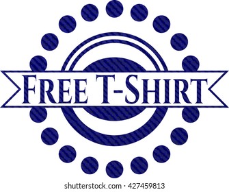 Free T-Shirt with denim texture