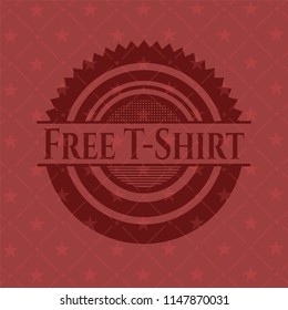Free T-Shirt retro style red emblem