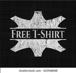 Free T-Shirt written on a blackboard