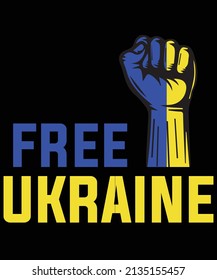 Free Ukraine  support T-shirt design