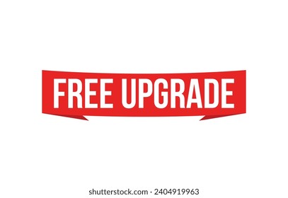 Free Upgrade banner design. Free Upgrade icon. Flat style vector illustration.