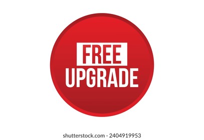 Free Upgrade red vector banner illustration isolated on white background