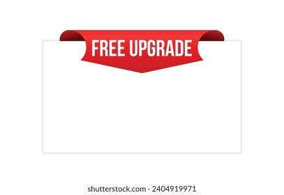 Free Upgrade red vector banner illustration isolated on white background