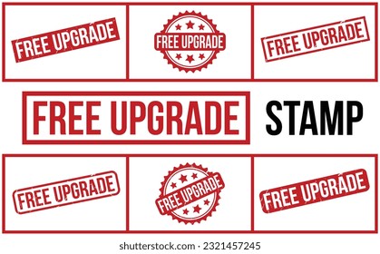 Free Upgrade rubber grunge stamp set vector