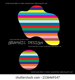 It is a free use of shapes. Circle and color in design