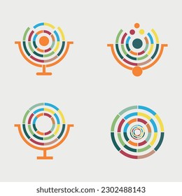free vector abstact logo globe