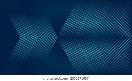 Free vector abstract blue lines on a dark blue background