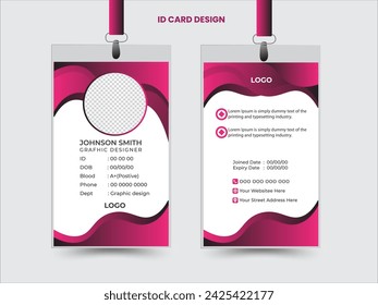 Free vector abstract id cards template concept
