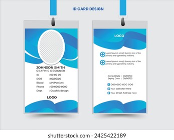 Free vector abstract id cards template concept