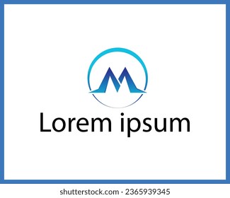 Free vector abstract M letter logo design, Modern M logo concept.